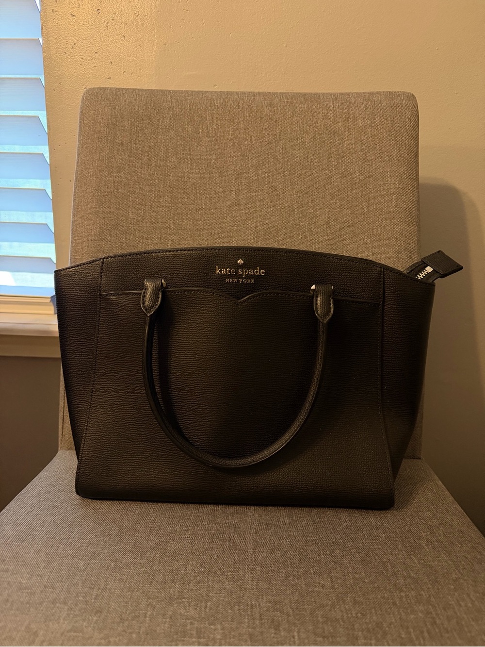 kate spade Black Pebbled Leather Tote